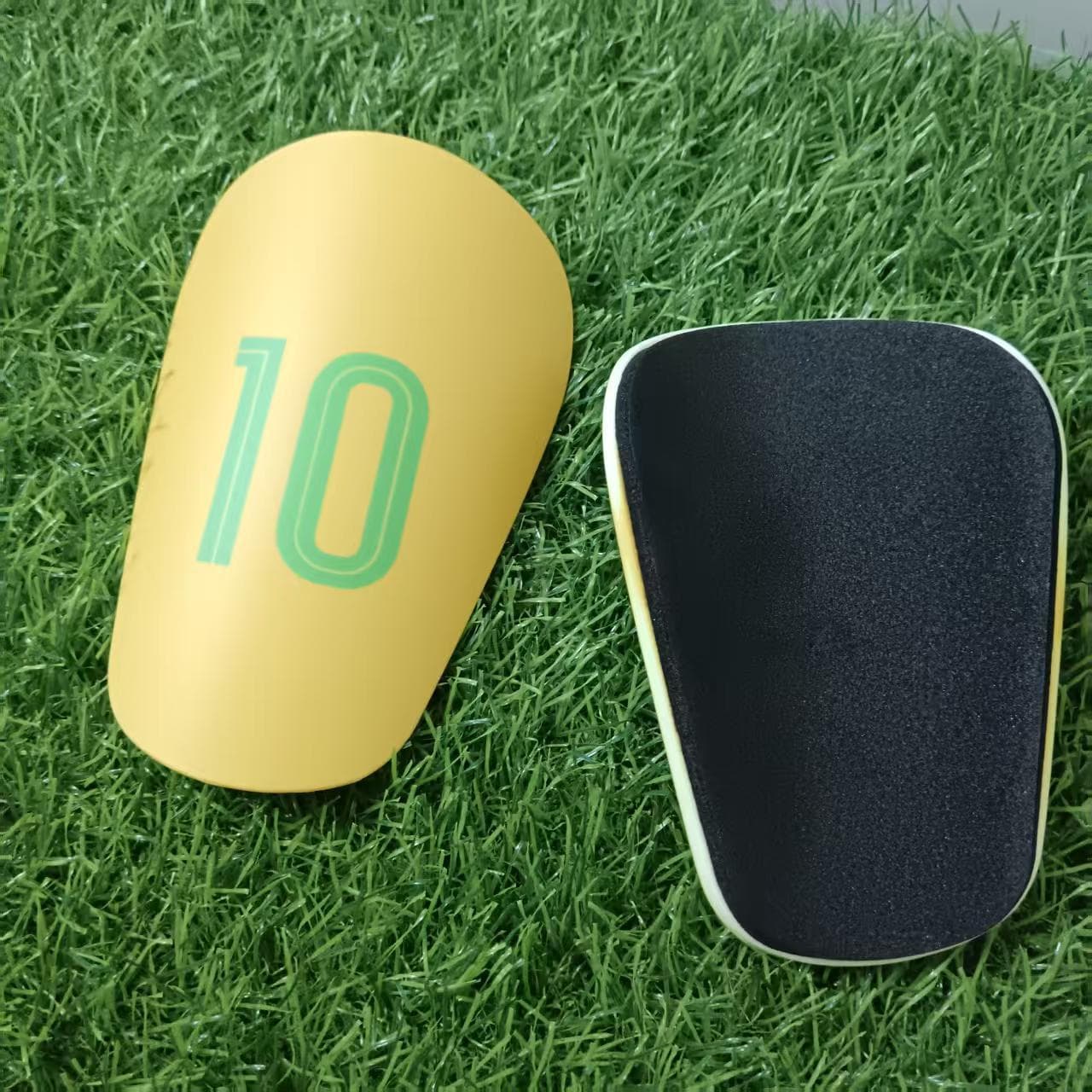 Mini Soccer Shin Guards With Star Player Design - Lightweight & Durable Plastic Shields For Football, Running & Outdoor Sports (3 Sizes: S/M/L)