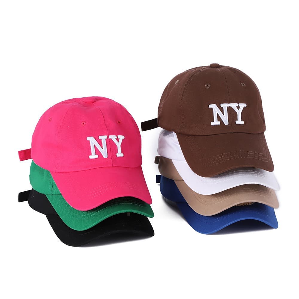 Sun Protection Baseball Cap With Large Head Circumference Casual NY Letter Sports Sun Hat Daily Versatile Adult Duckbill Hat Wholesale