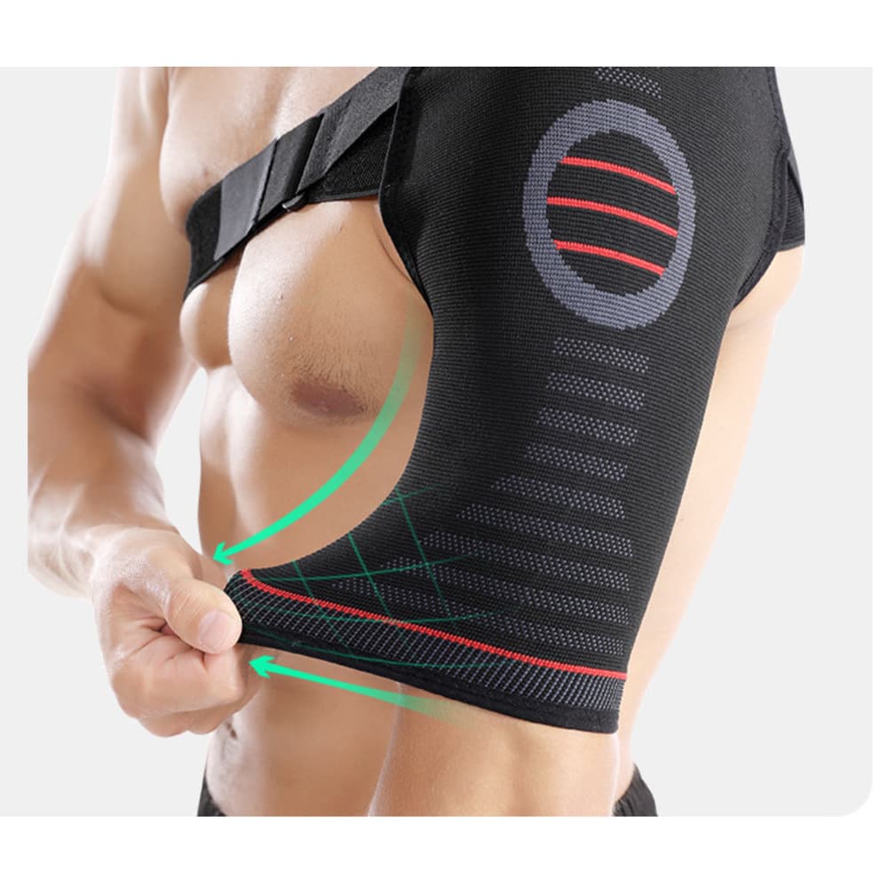 Adult Sports and Shoulder Protectors Weightlifting Strength Training Strain Adjustable Compression Fixed Strap Male