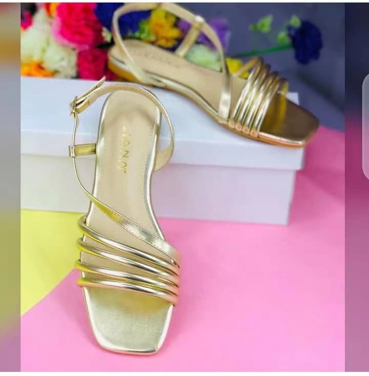 gold leather women's sandals summer women's slippers popular women's shoes sandals