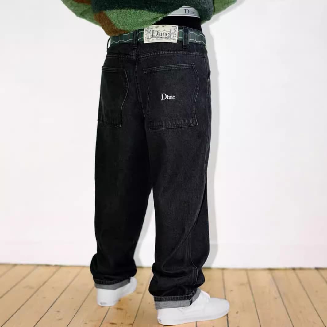 In Stock Street Skateboard Dime Baggy Straight Loose Casual Denim Pants Washed Jeans For Men