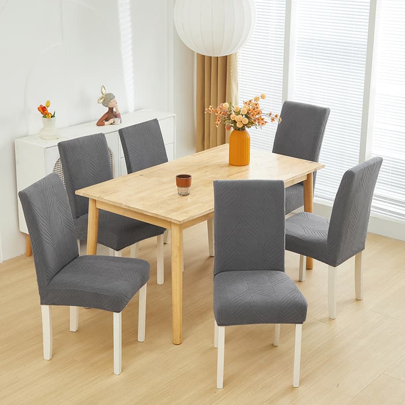 Thickened Fleece Dining Chair Cover Elastic Household Restaurant Chair Cover