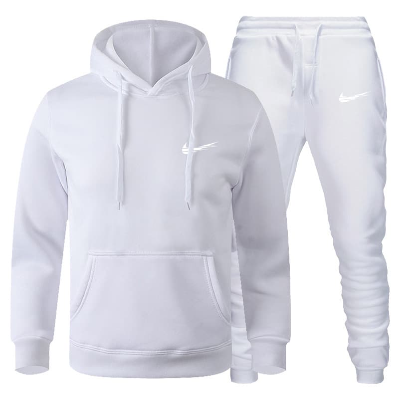 Ensemble de pulls pour hommes Pull de sport décontracté Hiver en peluche Marque de mode Pull Pantalons pour hommes
