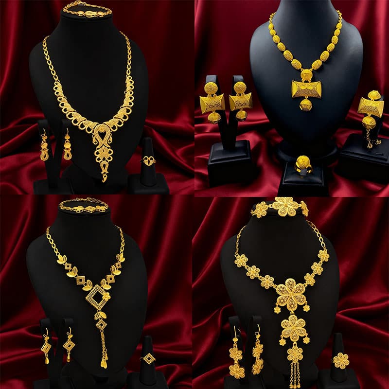 Middle Eastern Best-selling Jewelry Sets: Necklaces, Bracelets, Earrings, Rings, Ethnic-style Accessories, Versatile For
