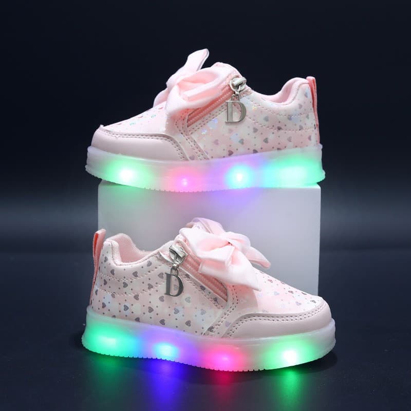 Princess Soft Sole Sports 2024 Spring Autumn New Comfortable Bow Children's And Girls' Casual Shoes