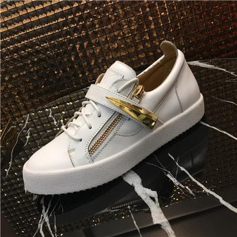 2024 Nouvelles chaussures décontractées à double fermeture éclair en cuir pour hommes