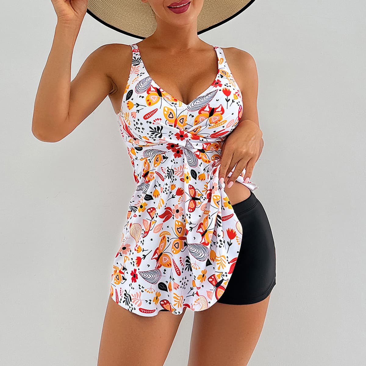 Women's Clothing Swimsuit Printed Skirt Boxer Swimsuit Women's Beach Swimsuit