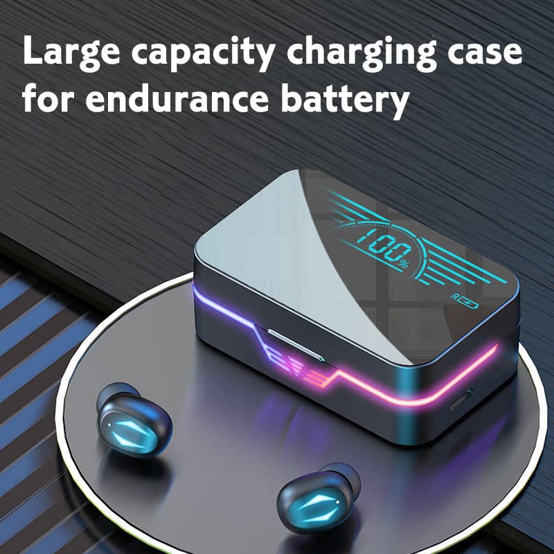 Bluetooth headset touch control zero delay wireless headset with microphone 1800mAh charging box headset
