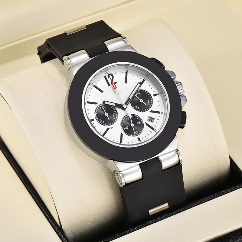 Men's Waterproof Watch Luminous Multi-function Men's Watch Silicone Tape Popular Watch