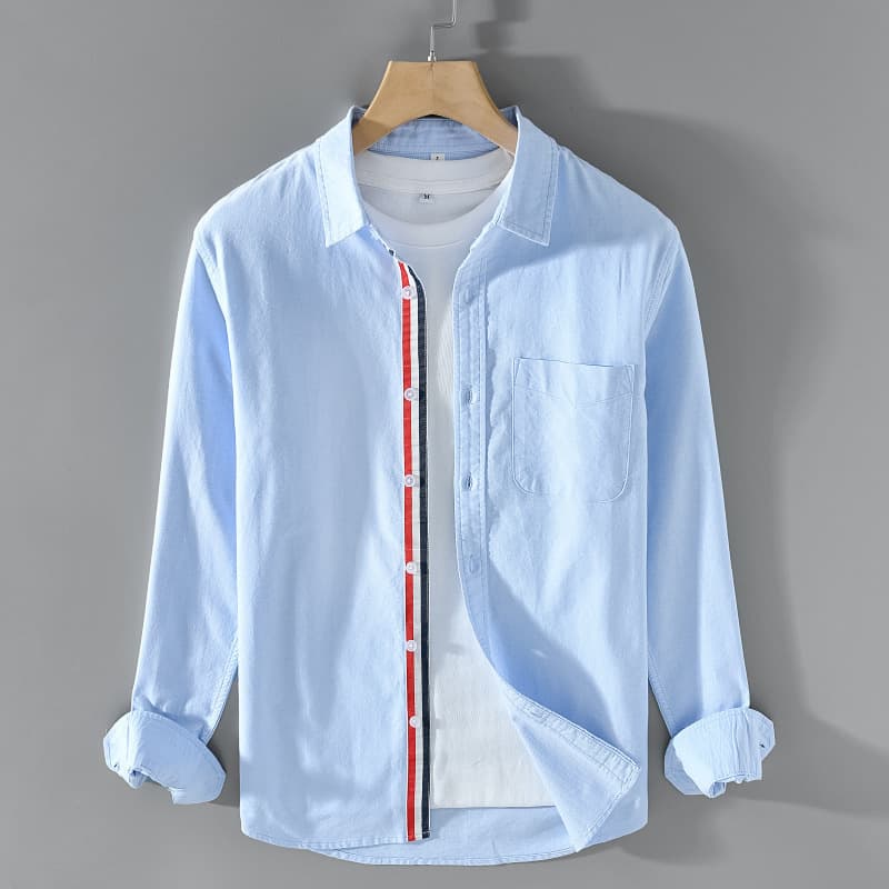 Youthful Simple Collared Loose Cotton Shirt Jacket, Casual, Fashionable, Versatile And Comfortable Shirt