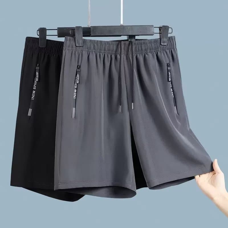 Men's Clothing Large Size Five Point Pants Summer Sports Running Breathable Casual Quick Drying Beach Pants