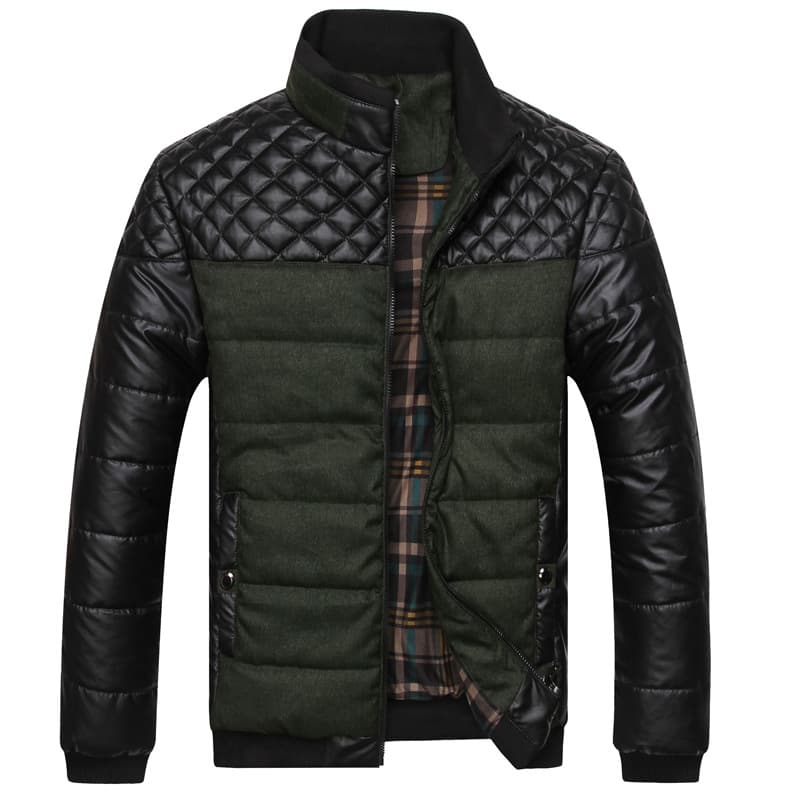 Men's Clothing 2023 Winter New Men's Cotton Jacket Plus Velvet Thickening Fit Stand Collar Youth Cotton Jacket Men