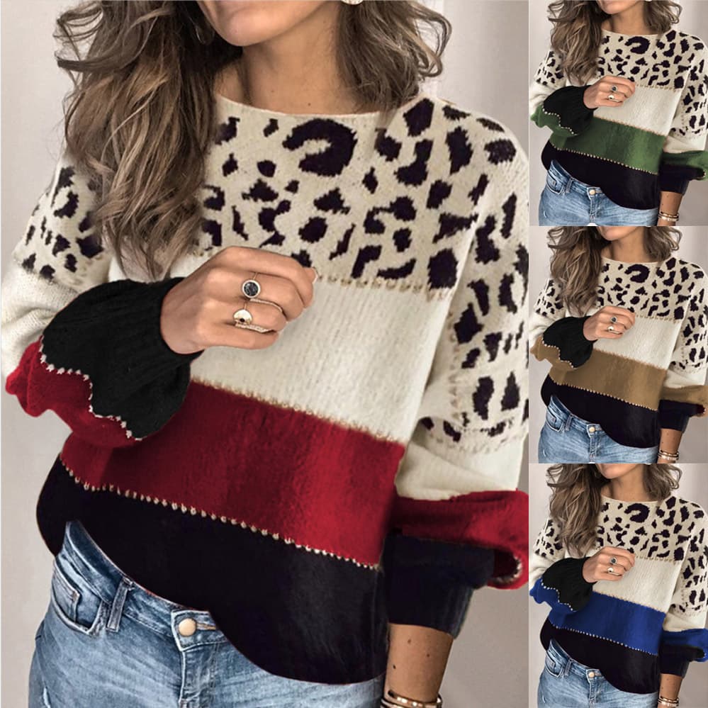 Women's fashion loose crew neck bottom sweater