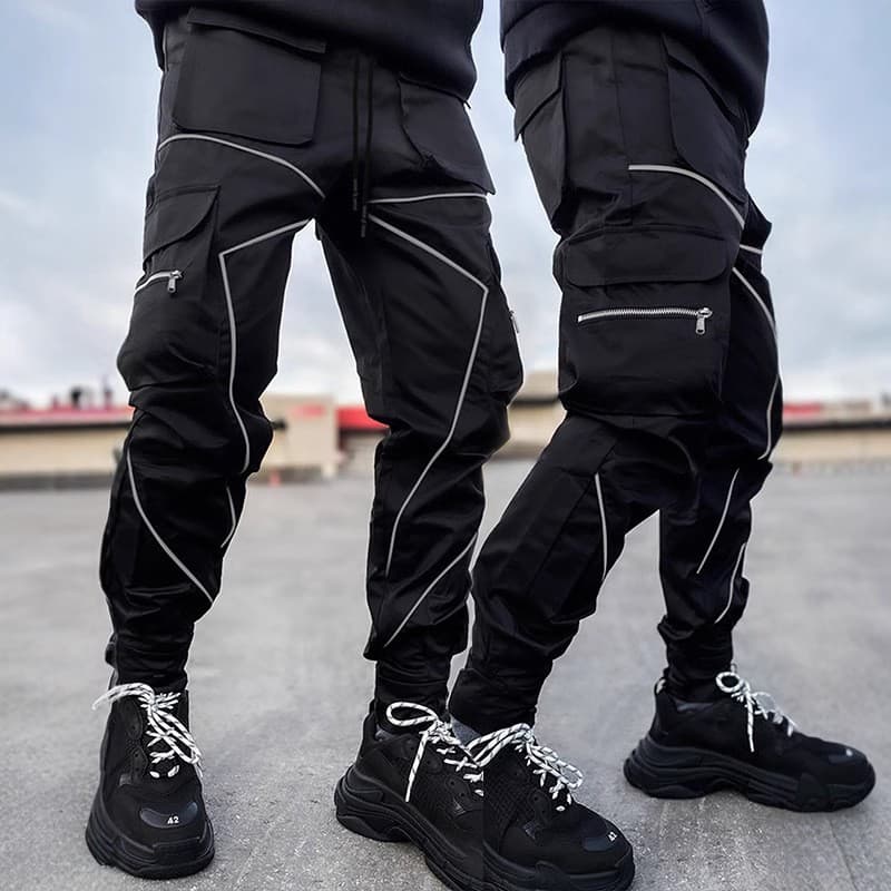 Men's Spring And Autumn Men's Casual Pants Large Size Personalized Overalls Men's Trendy Brand Fashion Sports Pants Men's