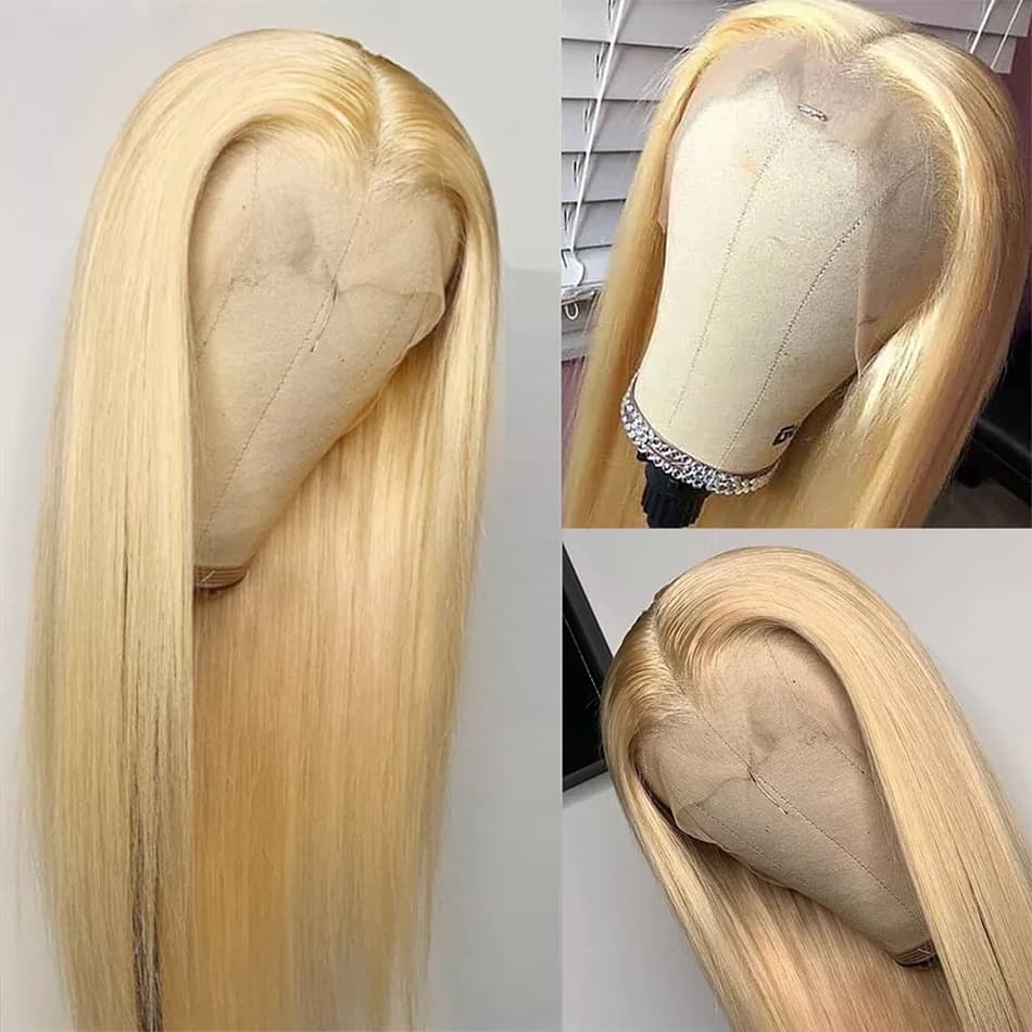 hot selling 613 Front Straight 13x4 Lace Frontal Wigs Remy Brazilain Wig For Women 4x4 Human Hair