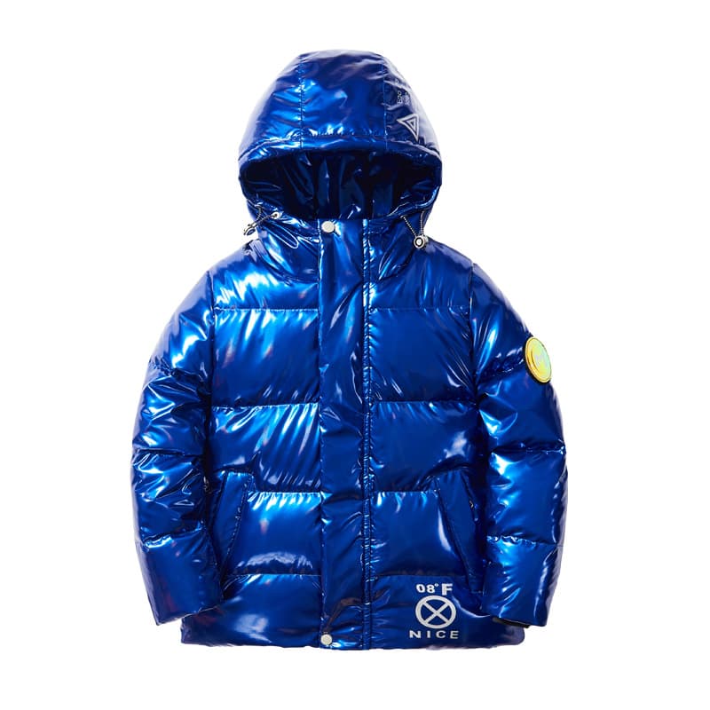 Kids' Clothing winter new style children's white duck down thick warm middle and large children's stylish washable hooded jacket trendy