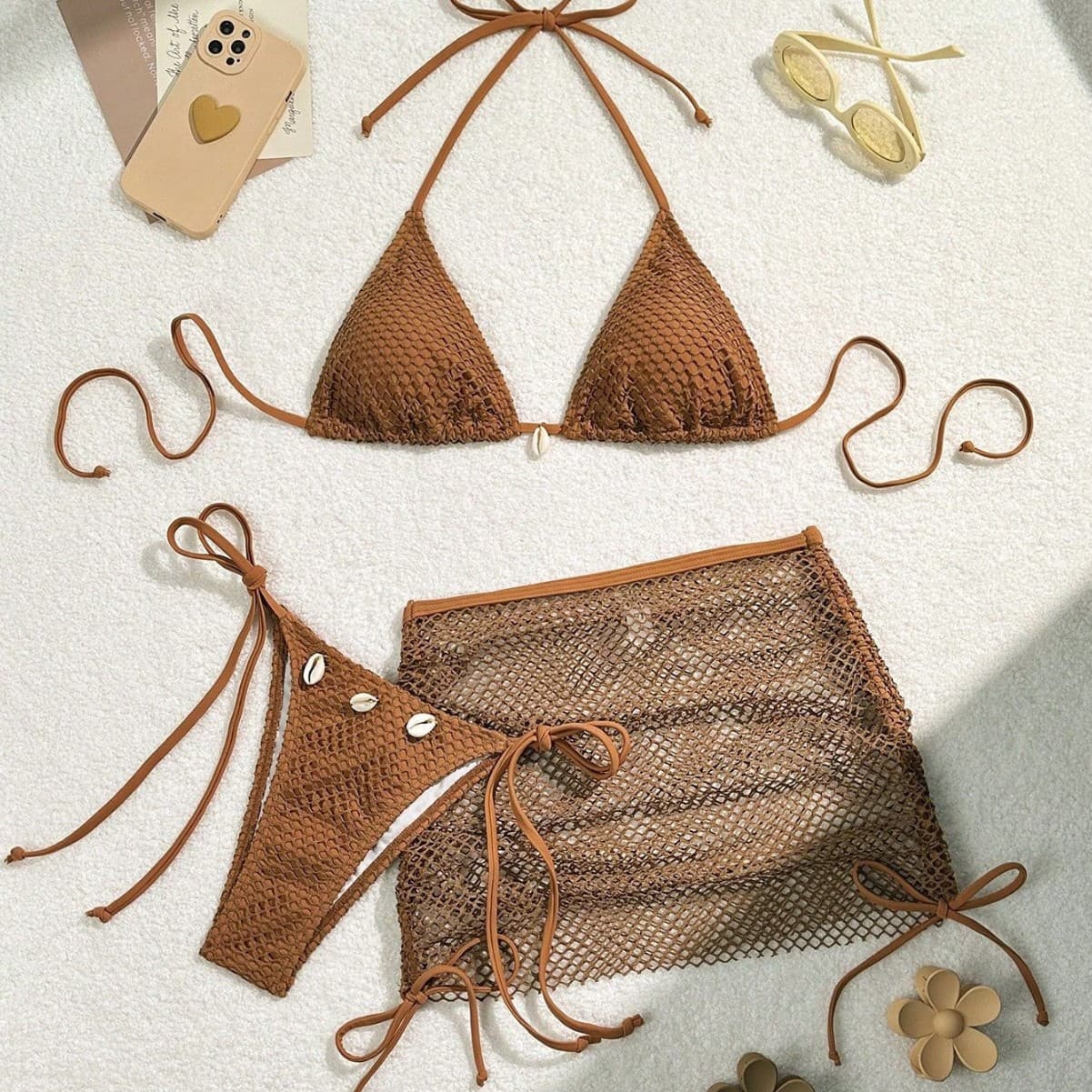 Women's Clothing bikini swimsuit three piece split bikini women's swimsuit