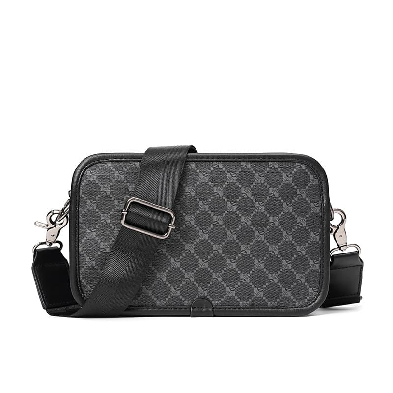 Shoulder Bag Fashion New High Quality Personalized Horizontal Small Square Bag Men's Back Cycling Bag High-end Men's Bag