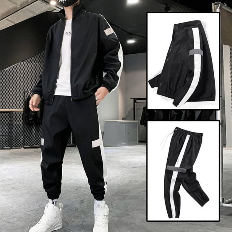 Men's Clothing suits 2024 spring and autumn new casual suits youth sports two-piece suits large size sports suits trend