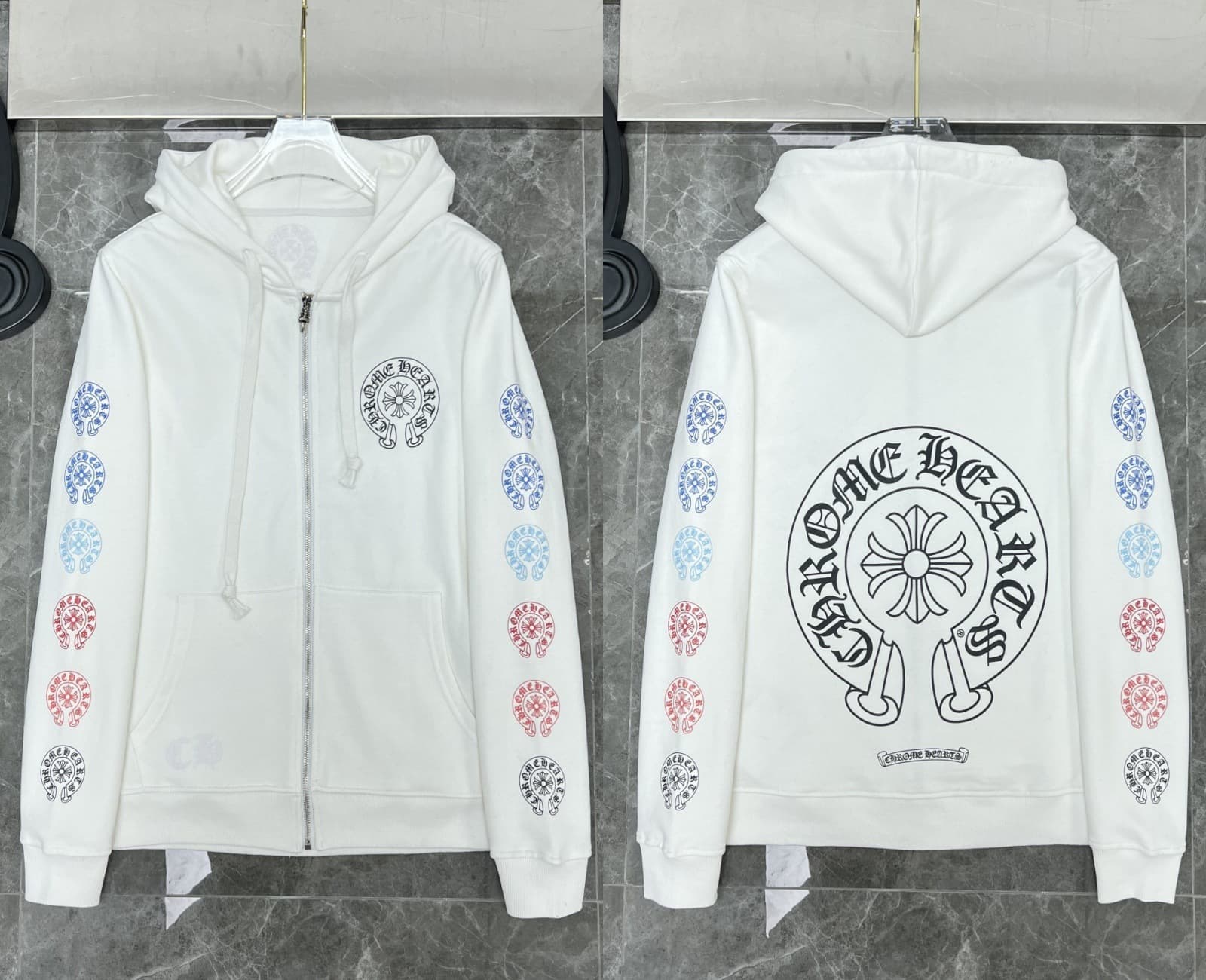 Sweat à capuche Chrome Hearts Cross, version correcte 25ss, polyvalent et tendance, vente en gros