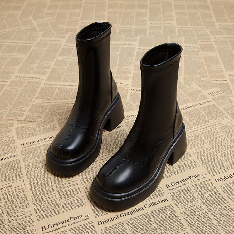 Female Raise The Bottom Black Joker Martin Boots