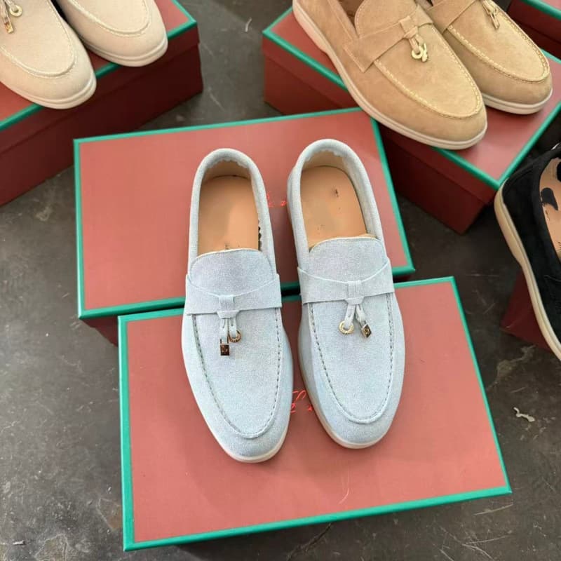 En stock : Mocassins plats décontractés pour femmes LP, de haute qualité, à enfiler, à semelle souple, confortables et faciles à porter.