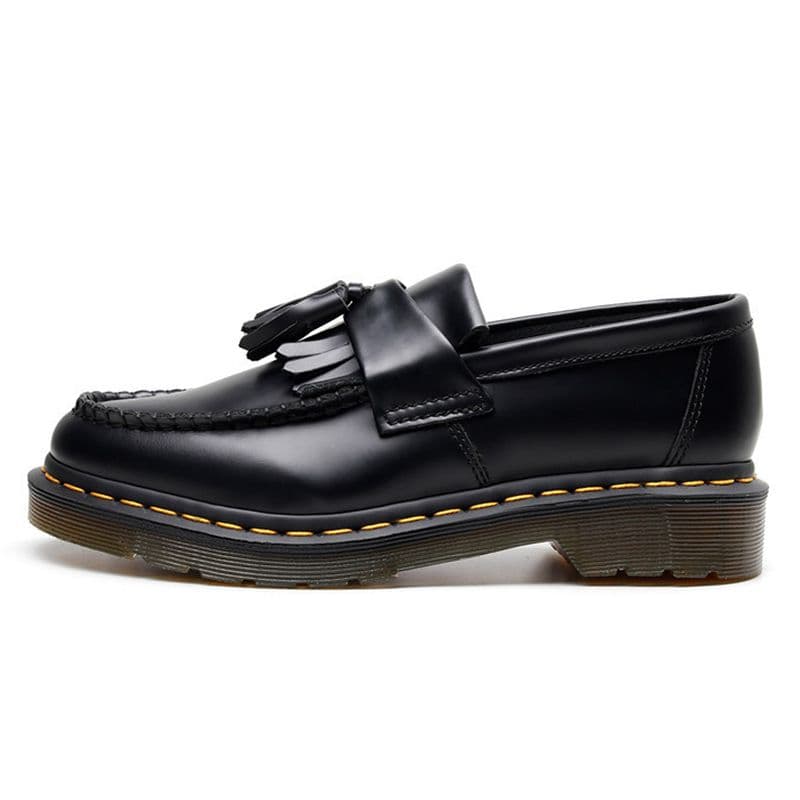 ADRIAN 1022 Tassel Loafers, Leather Low Top Martin Shoes, British Style Fashion Round Toe Casual Shoes