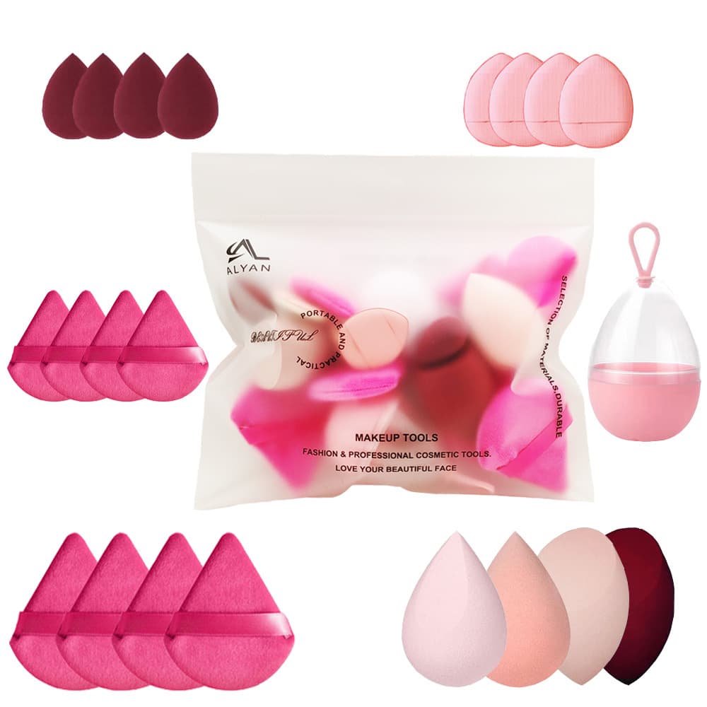 Makeup Tools & AccessoriesALYAN Big Bag Beauty Tool Set With Hook Egg Storage Box Air Cushion Powder Puff Makeup Sponge