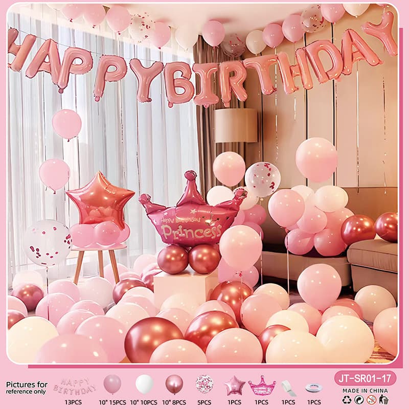 Ballons & Accessories Happy Birthday Party Decorations Set 18th Age Number Balloons Backdrop Photo Props For Boys Girls Celebration