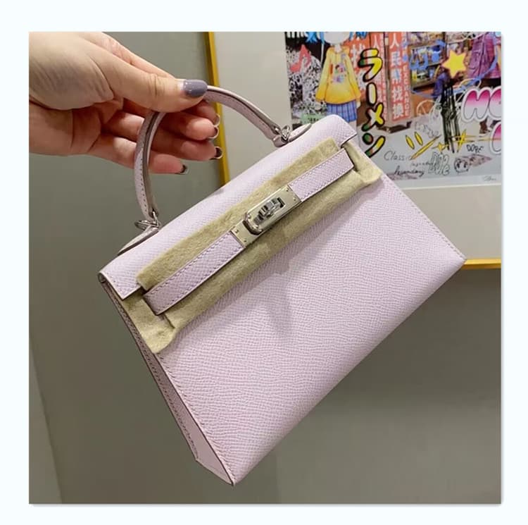 P7 Bubble Green 2023 Nouveau sac Kelly de deuxième génération Printemps et été Sac messager à bandoulière Sac à main en cuir véritable Mini