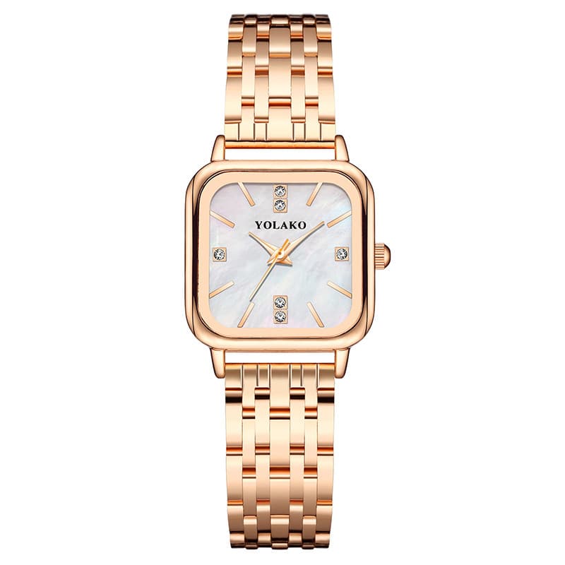 New Fashion Square shell dial ladies watch women's watch steel band women's watch