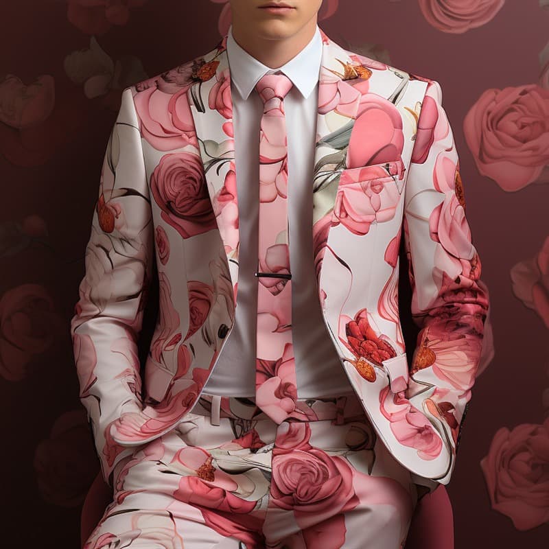 Men's Clothing 3D digital printing suit cos party stage nightclub shiny cool performance suit