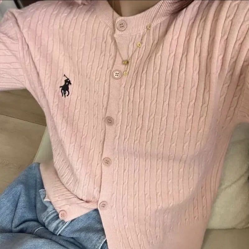 Gilet en maille torsadée – Pull doux et confortable à manches courtes | Veste légère, élégante et preppy