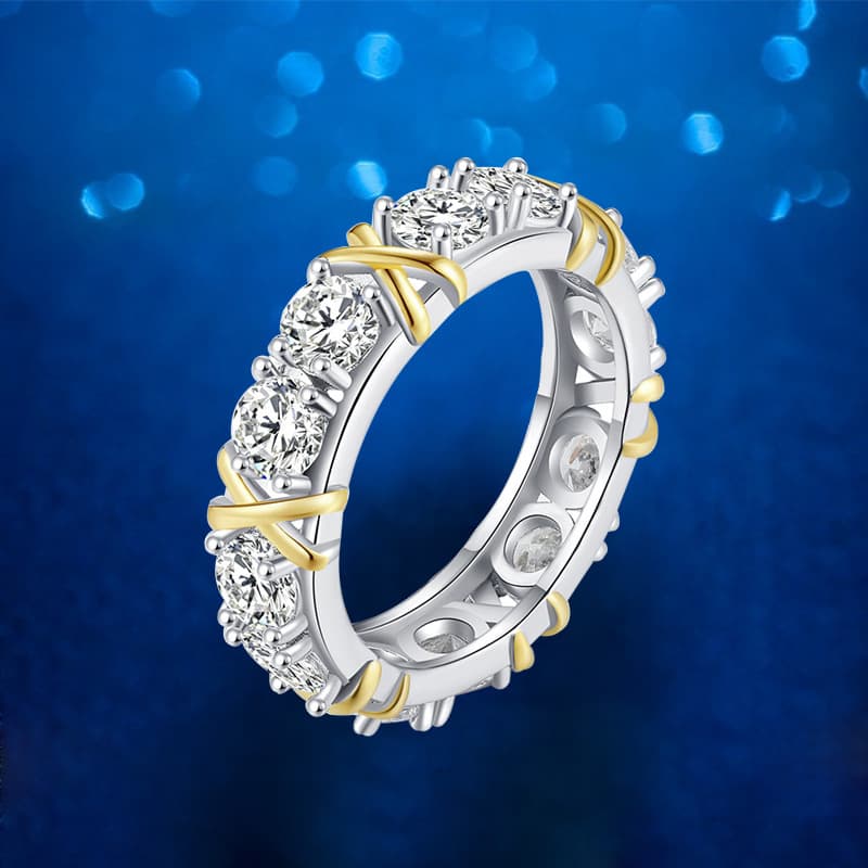 S Pure Silver Full Diamond Cross For Men And Women, Niche Design, High-end Feel, Personalized Light Luxury Ring