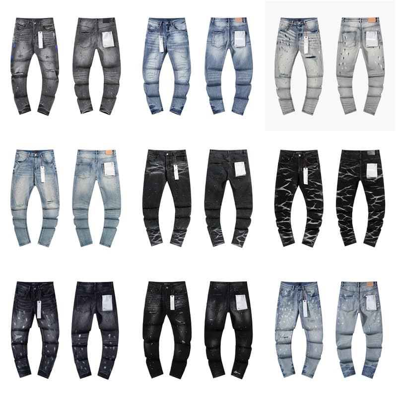 Loom European And Cross-Border Purple Brand Men's Slim Fit Trendy Light Jeans Skinny Stretch American Style