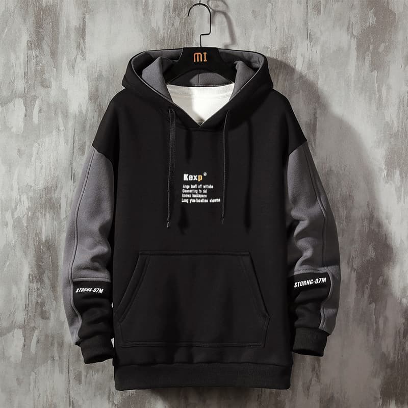 Men's Clothing Men's Hooded Winter Sweatshirt New Youth Autumn And Winter Style Plus Velvet Thickened Jacket Trend Ins Couple 1310