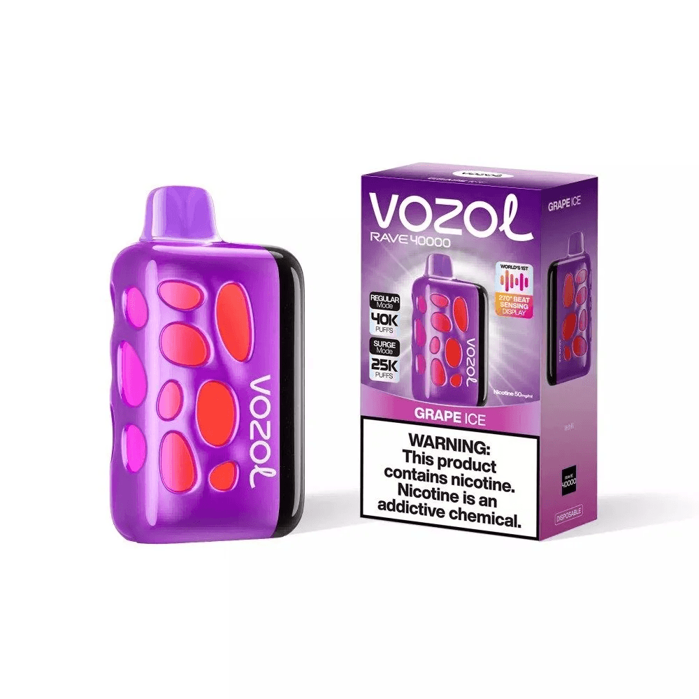 Entrepôt UE Vozol Rave 40000 Vape jetable Puff 40k Cigarette électronique Contrôle du flux d'air Vape Pakete Ice Fruit Combos 1 PCS