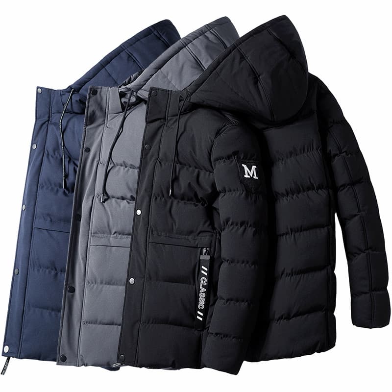 Down 2023 New Winter Men's Thickened Short Coat Removable Hood Cotton Jacket Trendy