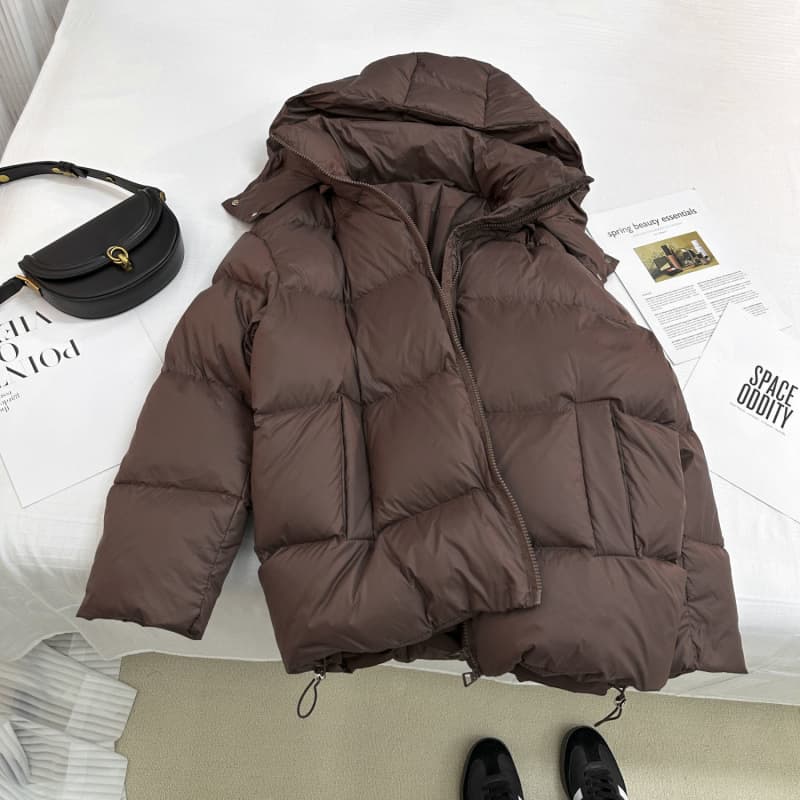 Girl Girl Girl Extra Large Size 100kg Thickened Down For Women Winter New Korean Style Puffer With Hood Coat Cotton Padded Jacket