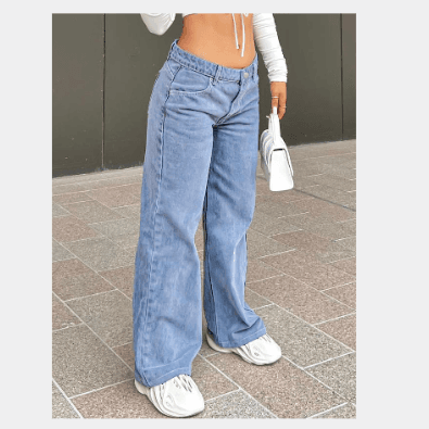 Women’s Clothing Women's high waist wide leg jeans, street style, casual vintage jeans