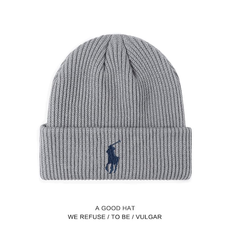 Bonnets en maille Polo pour hommes et femmes, bonnets d'automne et d'hiver, chapeaux chauds et protecteurs contre le froid, chapeaux simples et élé