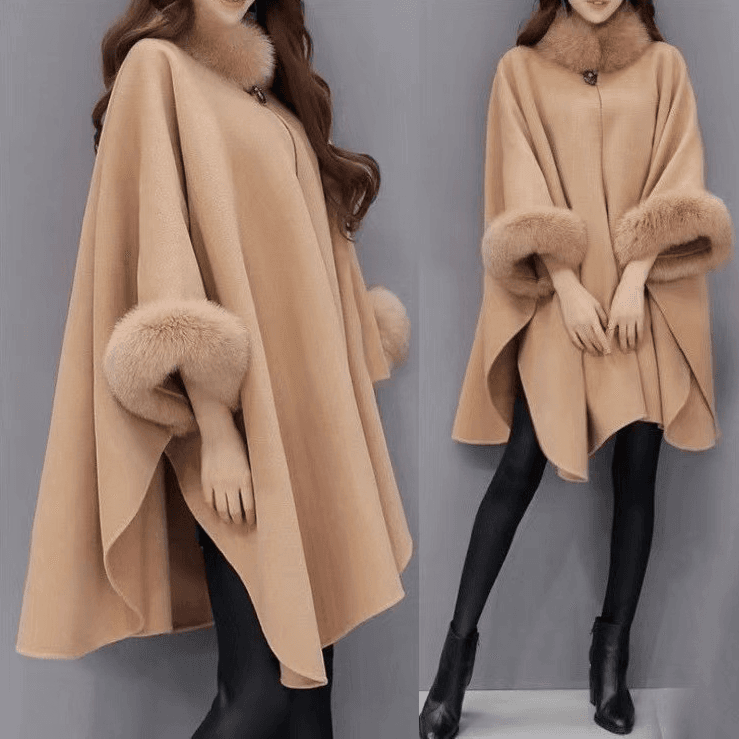 Women's Fashion Warm Fur Collar Coat