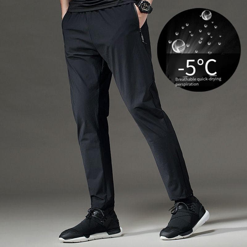 ​​Men's Quick-Dry Airflow Pants - Loose Fit Ice Silk Joggers With Stretchy Waistband For Running, Gym & Outdoor Activities (Black/Blue/Grey, M-Xxxl)​​