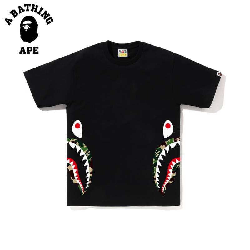 A BATHING APE BAPE-Side Camouflage Shark Men's Short Sleeved T-shirt