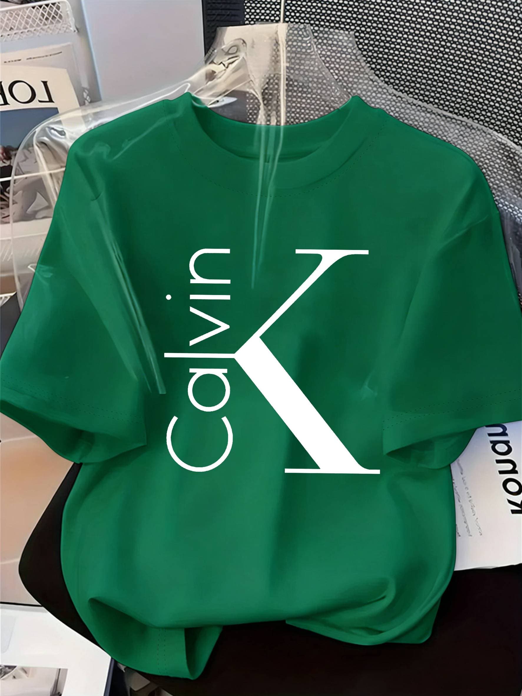 T-shirt tendance été 2026, coupe ample, manches courtes, imprimé