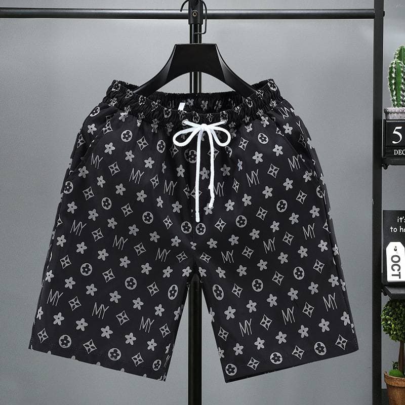 Men's Clothing Men's Casual Ice Silk Shorts Stylish Triangular Logo Style Trendy Sports Five Point Pants Summer Thin Comfortable