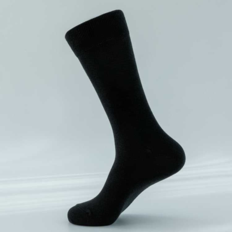 2025e Autumn Winter New Long Tube Happy Gentleman Classic Men's Casual Solid Color Flat Socks