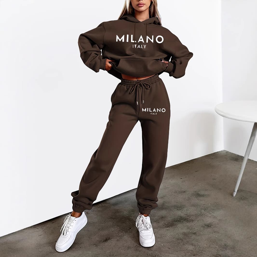 Women's Clothing Unisex Printed Hoodie Sweatshirt Set With Pockets - Casual Streetwear Pullover Hooded Sweatshirt & Joggers In Soft Cotton Blend