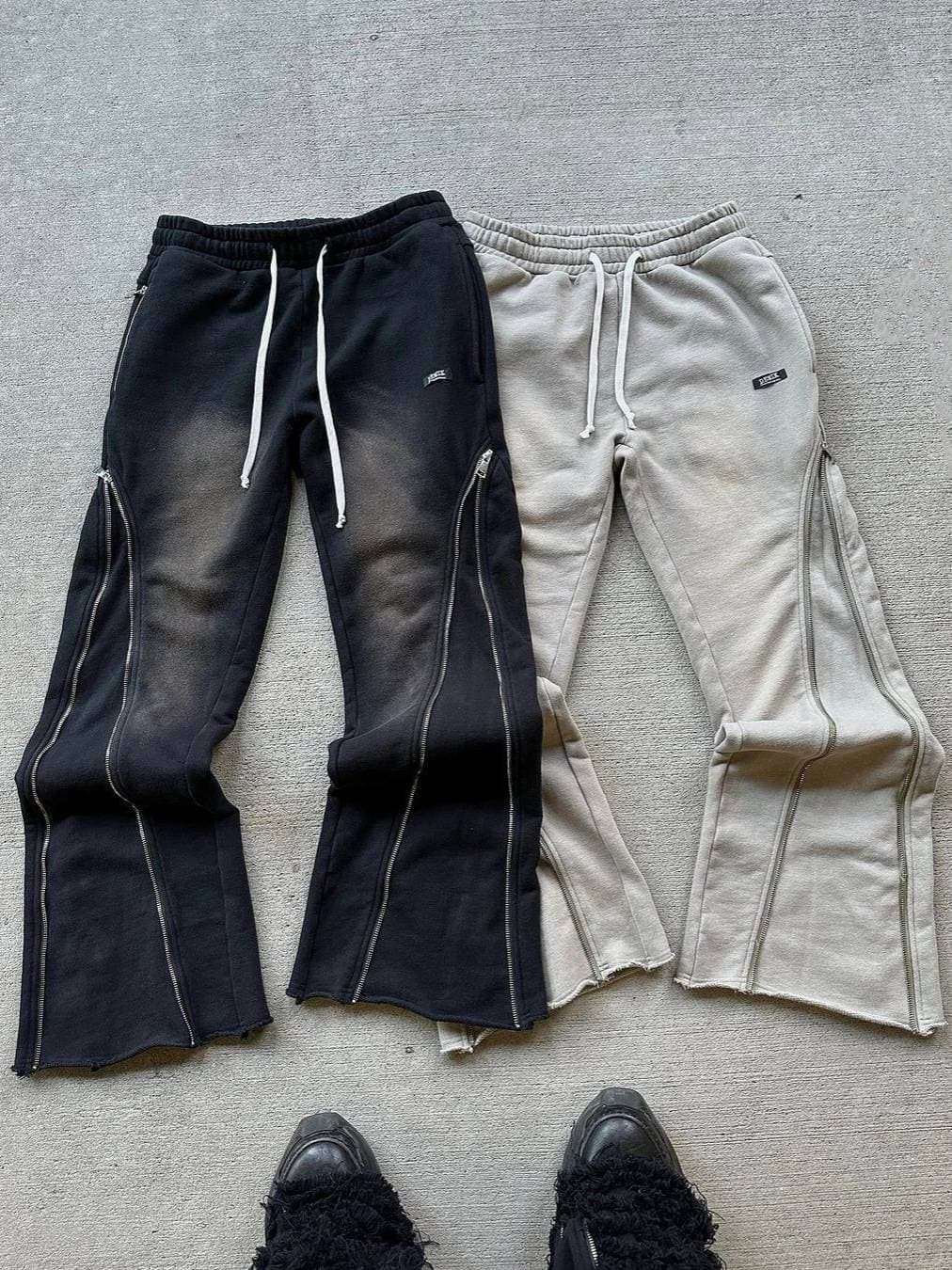 Men's Clothing Trendy Casual Pants Personalized Graffiti Print Pattern Stretch Trousers High Street Dark Gothic Y2k Pants