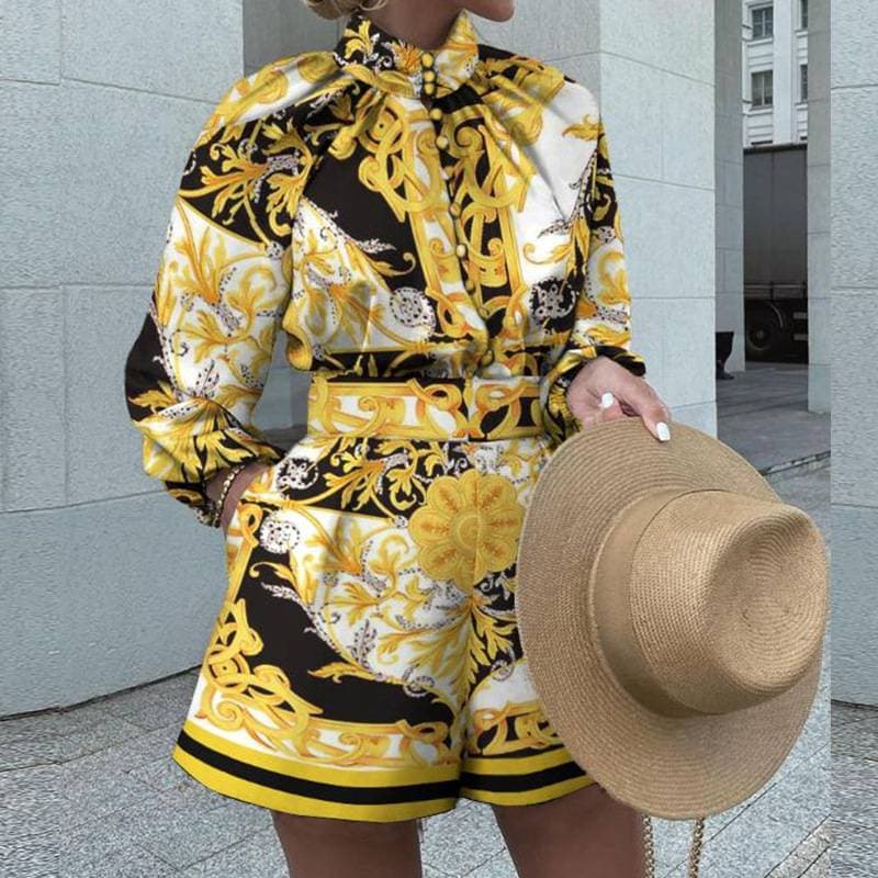 Women's Spring Summer Loose Jacket & Shorts Set – Breathable Solid Color Outfit For Casual & Travel Wear